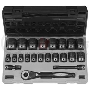 Grey Pneumatic 82622 Socket Set 1/2'' Drive Standard Length Fractional Set, 22pc.