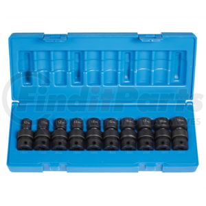 Grey Pneumatic 1610UM Socket Set 10-Piece 3/8 in. Drive 12-Point Metric Universal Impact Socket Set