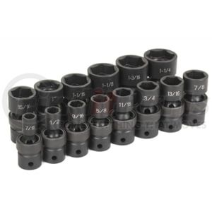 Grey Pneumatic 1314U Socket Set 14-Piece 1/2 in. Drive 6-Point SAE Universal Ball Joint Socket Set