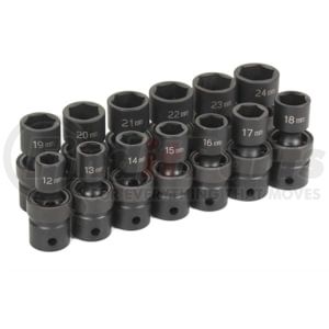 Grey Pneumatic 1313UM Socket Set 13 Pc. 1/2" Drive 6 Point Metric Universal Socket Set