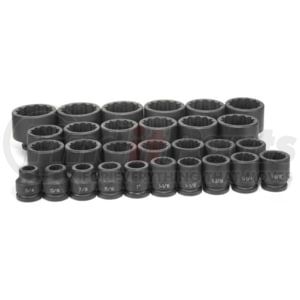 Grey Pneumatic 8129 Socket Set 3/4" to 2-1/2" Drive Socket Set - Standard Length, 12-Point Sizes
