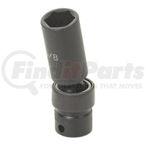 Grey Pneumatic 1018UD Socket 3/8" Drive x 9/16" Deep Length Universal Impact Socket, Poly Bag with Barcode