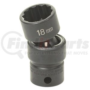 Grey Pneumatic 1118UM 3/8" Drive x 18mm 12 Point Standard Universal Socket