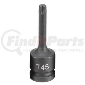 Grey Pneumatic 2145T Socket Driver Bit 1/2" Drive x T45 Size, 2.95mm Length, Internal Star Impact Socket Driver Bit