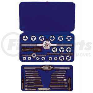 Hanson 24606 Tap and Die Set 41-Piece High Carbon Steel Machine Screw/Fractional Tap & Hex Die Set