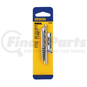 Hanson 53703 Screw Extractor Set 537 Series Spiral Extractor & Drill Bit Combo Packs, EX-3 plus 5/32" Drill Bit