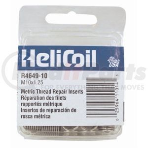 Heli-Coil R4649-10 Thread Repair Insert Thread Repair Insert - M10 x 1.25, 15 mm Length, Stainless Steel, Tanged Type
