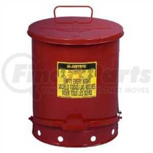 Justrite 09500 Waste Carry Can 14 Gal Oily Waste Can