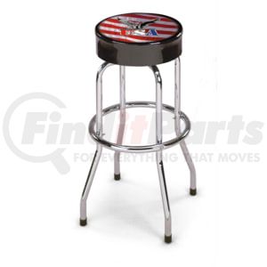 Larin Corporation STUSA-1 Bar Stool Shop Stool, 30 in High with 14 in Round Padded Swivel Seat, Chrome Legs