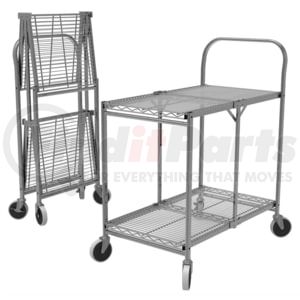 Luxor WSCC-2 Two-Shelf Collapsible Wire Utility Cart