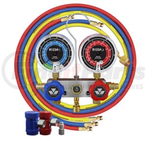 Mastercool 83272 Manifold Pressure Gauge R1234yf 2-Way Brass Manifold Gauge Set