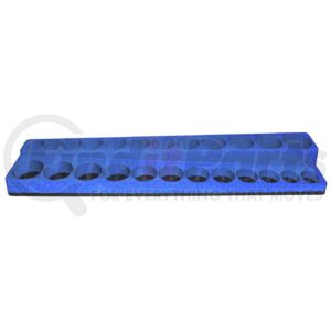 Mechanic's Time Savers SD3810 Socket Holder Neon Blue 24-Hole Sha/Deep 3/8" Socket Holder, 15/16" SAE or 24mm Metric