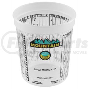 Mountain 4202 Paint Mixing Cup Disposable Solvent Resistant Quart Paint Mixing Cups - 100pk