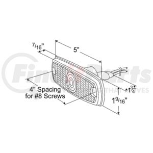 Grote 45713 Side Marker Light Low-Profile Clearance Marker Lights, Built-in Reflector, w/out Bezel