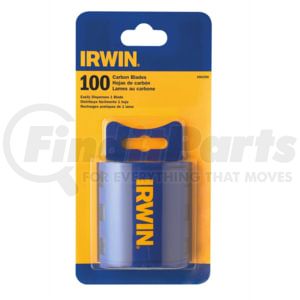 Irwin 2083200 Utility Knife Blade Set Traditional Carbon Utility Blades with Dispenser, 100 Pack