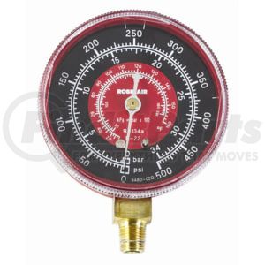 Robinair 11795 Air Pressure Gauge Replacement Pressure Gauge, Red, 2 1/2 in, 0-500 PSI, R22/134A