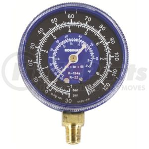 Robinair 11794 Air Pressure Gauge Compound Replacement Gauge, Blue, 2 1/2 in, 30 in-0-120 PSI, R22/R134A