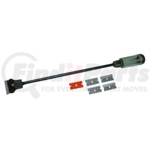 SG Tool Aid 87965 Standard Scraper Extra Long Sticker Scraper with 5 Standard Steel Razor Blades