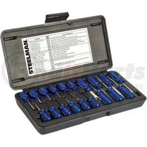Steelman 95978 Wiring Connector Terminal Tool 19-Piece Master Terminal Tool Kit with Knurled Aluminum Handles and Storage