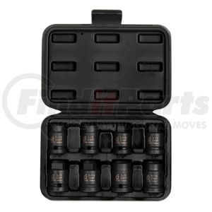 Sunex Tools 2841 Pipe Plug Removal Tool 1/2" Drive, Drain/Pipe Plug Impact Socket Set, 8 Pc.