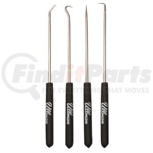 Ullman Devices CHP4 Hook and Pick Set 4-Pieces High Carbon Steel Hook and Pick Set, Cushion Handles