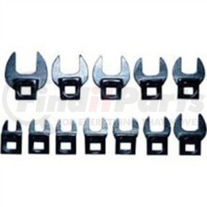 V8 Hand Tools 7412 Wrench Set 12-Pieces Metric Open End Crowfoot Wrench Set, 3/8-Inch Drive, 8mm to 19mm