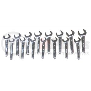 V8 Hand Tools 9515 Wrench Set Wrench Set - Single Open End 15 Piece, Drop-Forged Steel, Polished, Red Case