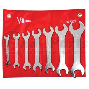 V8 Hand Tools 8307 Wrench Set 7-Pieces Super Thin SAE Wrench Set, 14 Sizes, 3/8 Inch to 1-1/4 Inch