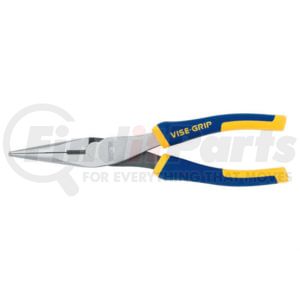 Vise Grip 2078218 Pliers 8" Long Nose Pliers with Wire Cutter, Nickel Chromium Steel, ProTouch Grips