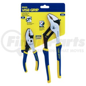 Vise Grip 2078701 Pliers 2-Pieces Pliers Set (6" Slip Joint and 10" Groove Joint), Chrome Vanadium