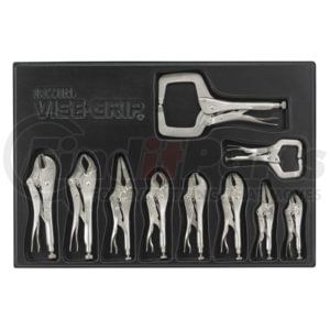 Vise Grip 1078TRAY Pliers 10-Pieces Original Locking Pliers Set, Heat-Treated Alloy Steel Construction