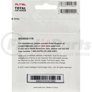 Autel MS906S1YR Diagnostic Software MS906S 1-Year TCP