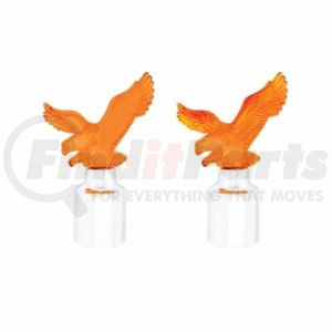 United Pacific 86086 Bumper Guide Bumper Guide Top - Amber-Colored, Eagle-Shaped, Chrome Base