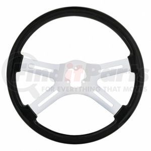 United Pacific 88237 Steering Wheel Steering Wheel - 18" Carbon Black Rim, 4 Chromes Spokes