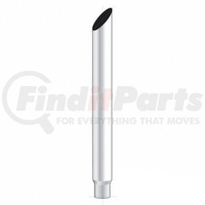 United Pacific M3-85-036 Exhaust Stack Pipe 8" Mitred Reduce To 5" O.D. Bottom Exhaust, 36" L