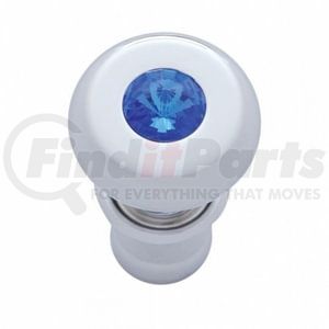 United Pacific 28480 Cigarette Lighter Cigarette Lighter - Chrome Deluxe, with Blue Diamond