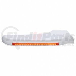 United Pacific 32567 Fender Covering Fender Cover - Passenger Side, LED Front, Chrome, Plastic, Amber Lens, for Peterbilt 388