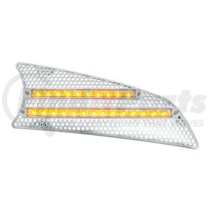 United Pacific 41535 Grille Air Intake Grille Air Intake - RH, LED, Amber LED/Clear Lens, for 2007+ Kenworth T660