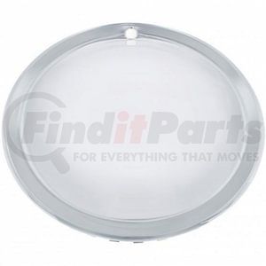 United Pacific BHC01-15 Wheel Cap Hub Cap - "Baby Moon" Style, Triple-Chrome Plated Steel Finish, Dome, for Vintage/Custom