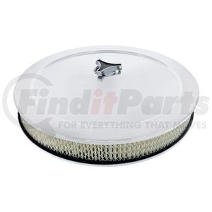 United Pacific S1108 Air Cleaner Assembly Air Cleaner Assembly - 14" Round, Chrome, Low Profile, Die-Cast Chrome Plated Wing