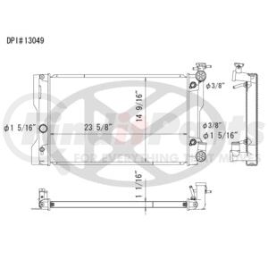 Koyorad A13049 Radiator Plastic Tank With Aluminum Core Radiator.