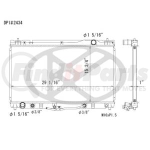 Koyorad A2434 Radiator Plastic Tank With Aluminum Core Radiator.