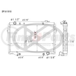 Koyorad A1918 Radiator Radiator - Engine Coolant, for 1995-1997 Toyota Land Cruiser, 1996-1997 Lexus LX450