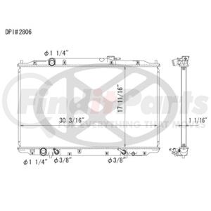 Koyorad A2806 Radiator Plastic Tank With Aluminum Core Radiator.
