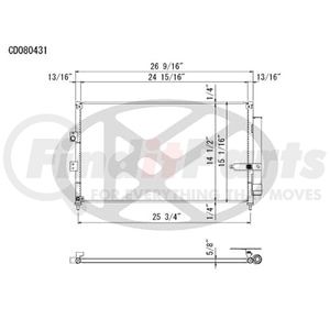 Koyorad CD080431 A/C Condenser All Aluminum Condenser