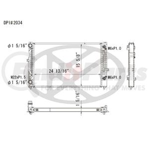 Koyorad A2034 Radiator Plastic Tank With Aluminum Core Radiator.