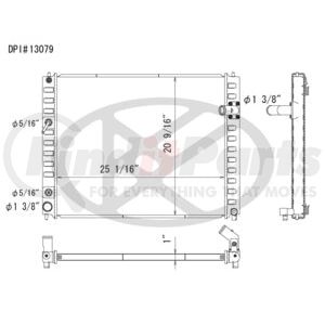 Koyorad A13079 Radiator Plastic Tank With Aluminum Core Radiator.