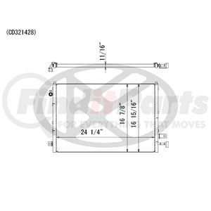 Koyorad CD321428 A/C Condenser All Aluminum Condenser