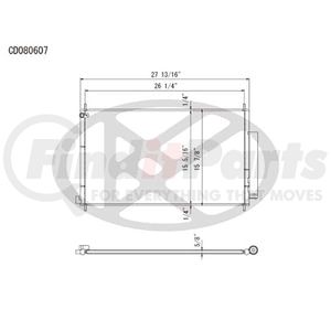 Koyorad CD080607 A/C Condenser All Aluminum Condenser