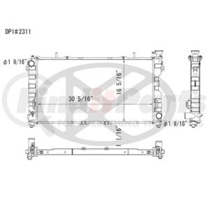 Koyorad A2311 Radiator Plastic Tank With Aluminum Core Radiator.